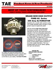 Ford 6G Series 200AMP Alternator