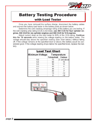 Battery testing with load tester
